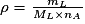 \rho = \frac{m_{L}}{M_{L}\times n_{A}}