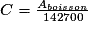 C = \frac{A_{boisson}}{142 700}