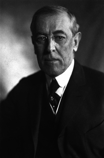 Portrait de l'ancien président des États-Unis, Woodrow Wilson, en 1919.