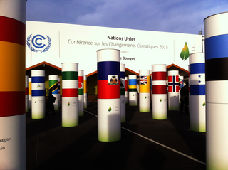 Parc des expositions du Bourget où ont eu lieu les négociations de la COP21 en 2015, France.