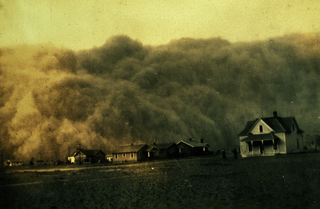 Tempête de poussière près de Stratford, Texas, le 18 avril 1935.
