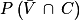P\left ( \bar{V}\, \cap \, C \right )