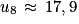 u_{8}\, \approx \, 17,9
