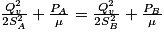 \frac{Q_{v}^{2}}{2S_{A}^{2}}+\frac{P_{A}}{\mu }= \frac{Q_{v}^{2}}{2S_{B}^{2}}+\frac{P_{B}}{\mu }