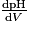 \frac{\mathrm{dpH}}{\mathrm{d}V}
