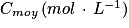 C_{moy}\, (mol\, \cdot \, L^{-1})